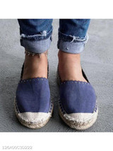 Plain Flat Velvet Round Toe Casual Date Comfort Flats