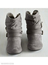 Plain Flat Velvet Round Toe Casual Outdoor Flat Boots
