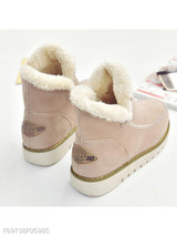 Plain Flat Velvet Round Toe Casual Date Outdoor Flat Boots