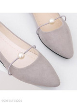 Plain Flat Velvet Point Toe Basic Flat & Loafers