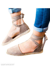 Plain Flat Velvet Ankle Strap Round Toe Casual Date Flat Sandals