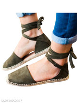 Plain Flat Velvet Ankle Strap Round Toe Casual Date Flat Sandals