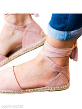 Plain Flat Velvet Ankle Strap Round Toe Casual Date Flat Sandals