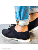 Plain Flat Velvet Criss Cross Round Toe Casual Outdoor Comfort Flats
