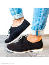 Plain Flat Velvet Criss Cross Round Toe Casual Outdoor Comfort Flats