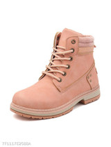 Plain Flat Velvet Criss Cross Round Toe Short Flat Boots