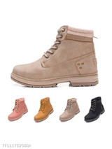 Plain Flat Velvet Criss Cross Round Toe Short Flat Boots