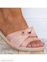 Plain Flat Velvet Ankle Strap Peep Toe Casual Date Flat Sandals