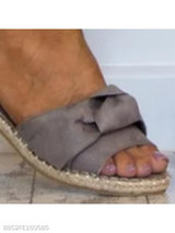 Plain Flat Velvet Ankle Strap Peep Toe Casual Date Flat Sandals