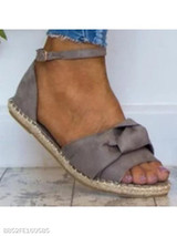 Plain Flat Velvet Ankle Strap Peep Toe Casual Date Flat Sandals