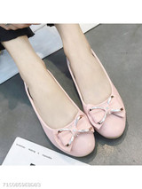 Plain Flat Round Toe Date Comfort Flats