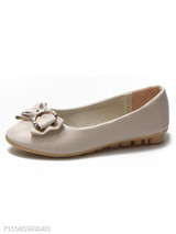 Plain Flat Round Toe Date Comfort Flats