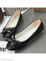 Plain Flat Round Toe Date Comfort Flats