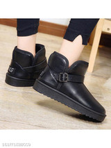 Plain Flat Round Toe Casual Ankle Flat Boots