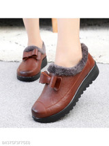 Plain Flat Round Toe Casual Outdoor Ankle Flat Boots