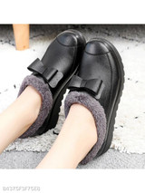 Plain Flat Round Toe Casual Outdoor Ankle Flat Boots