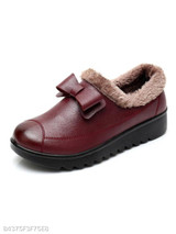 Plain Flat Round Toe Casual Outdoor Ankle Flat Boots