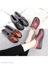 Plain Flat Round Toe Casual Outdoor Ankle Flat Boots