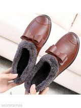 Plain Flat Round Toe Casual Outdoor Ankle Flat Boots