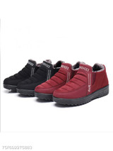 Plain Flat Round Toe Casual Outdoor Ankle Flat Boots