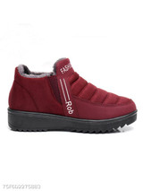 Plain Flat Round Toe Casual Outdoor Ankle Flat Boots