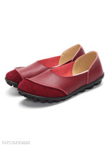Plain Flat Round Toe Casual Flat & Loafers