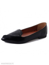 Plain Flat Point Toe Date Comfort Flats