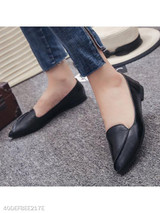 Plain Flat Point Toe Date Comfort Flats