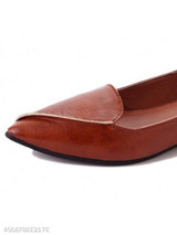 Plain Flat Point Toe Date Comfort Flats
