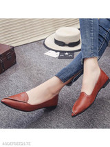 Plain Flat Point Toe Date Comfort Flats