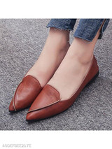 Plain Flat Point Toe Date Comfort Flats