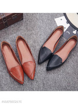 Plain Flat Point Toe Date Comfort Flats