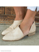 Plain Flat Point Toe Outdoor Flat & Loafers
