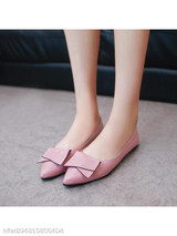 Plain Flat Point Toe Basic Date Comfort Flats