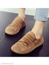 Plain Flat Elastic Round Toe Casual Flat & Loafers