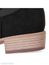 Plain Chunky Low Heeled Round Toe Date Outdoor Short Flat Boots