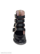 Plain Chunky Low Heeled Round Toe Casual Date Ankle Flat Boots
