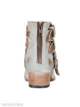 Plain Chunky Low Heeled Round Toe Casual Date Ankle Flat Boots