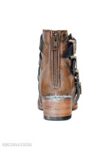 Plain Chunky Low Heeled Round Toe Casual Date Ankle Flat Boots