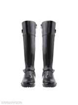 Plain Chunky Low Heeled Round Toe Casual Date Flat Boots