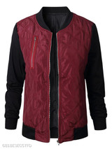 Band Collar Patchwork Color Block Coat