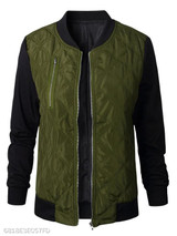 Band Collar Patchwork Color Block Coat
