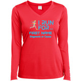 Personalized I Run For Ladies V-neck Long Sleeve Tee