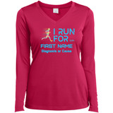 Personalized I Run For Ladies V-neck Long Sleeve Tee