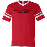 Jonathan Definition of a Hero Unisex Striped Tee
