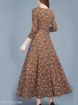 V Neck Print Maxi Dress V Neck Print Maxi Dress