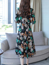 V Neck Print Maxi Dress V Neck Print Maxi Dress