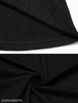 V Neck Loose Fitting Patchwork Color Block Long Sleeve T-Shirts