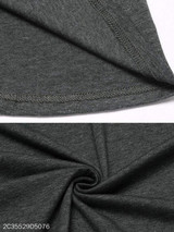 V Neck Loose Fitting Patchwork Color Block Long Sleeve T-Shirts