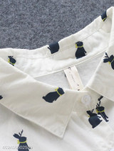 Turn Down Collar Single Breasted Animal Prints Shift Dress